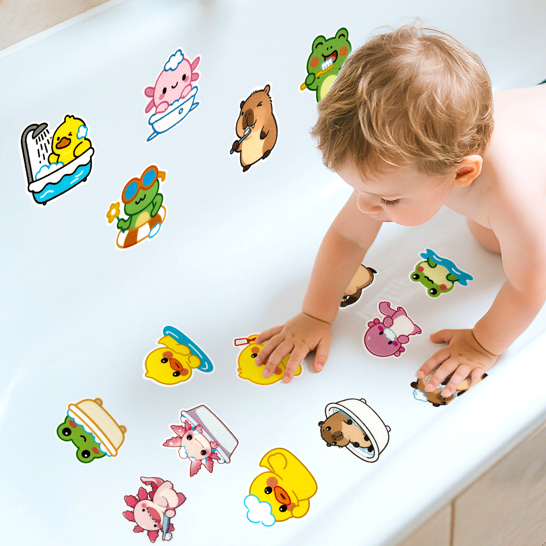 Sensory Play in the Bathroom: How a Simple Sticker Can Make Your Baby Love Bath Time
