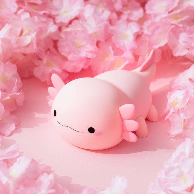 UNEEDE Cute Axolotl Night Light,Axolotl Light,Animal Silicone Nursery Night Lamp,Touch Control Nightlights,USB Rechargeable
