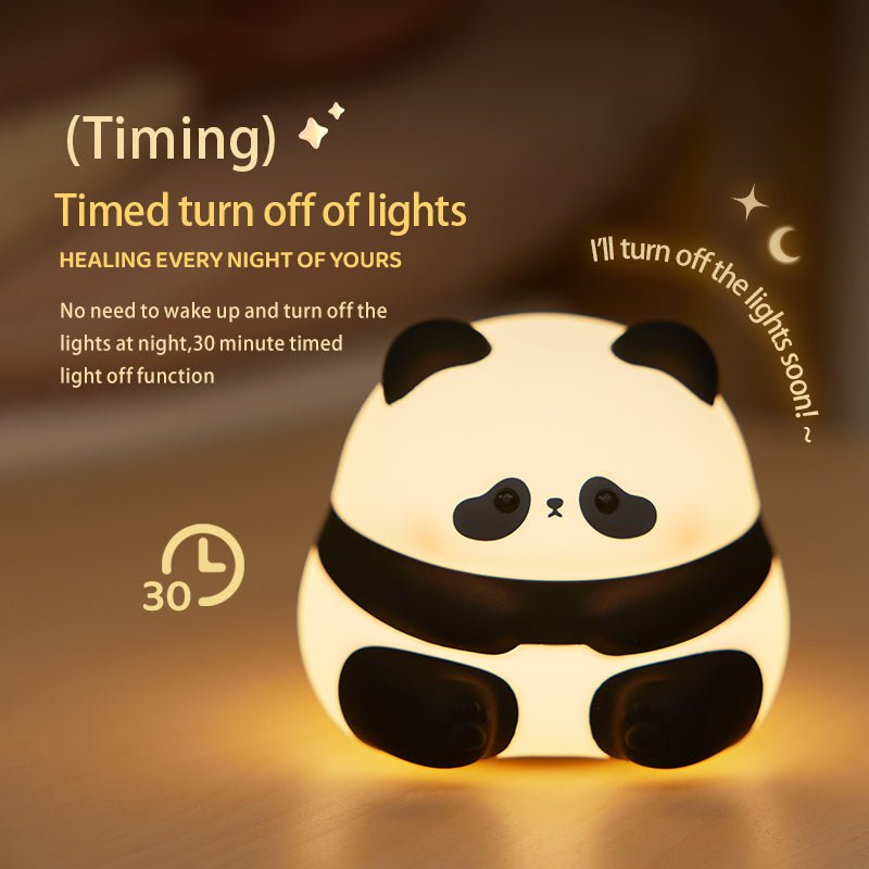 UNEEDE Cute Panda Night Light, LED Squishy Novelty Animal Night Lamp, 3 Level Dimmable Nursery Nightlight for Breastfeeding Toddler Baby Kids Decor, Cool Gifts for Kids