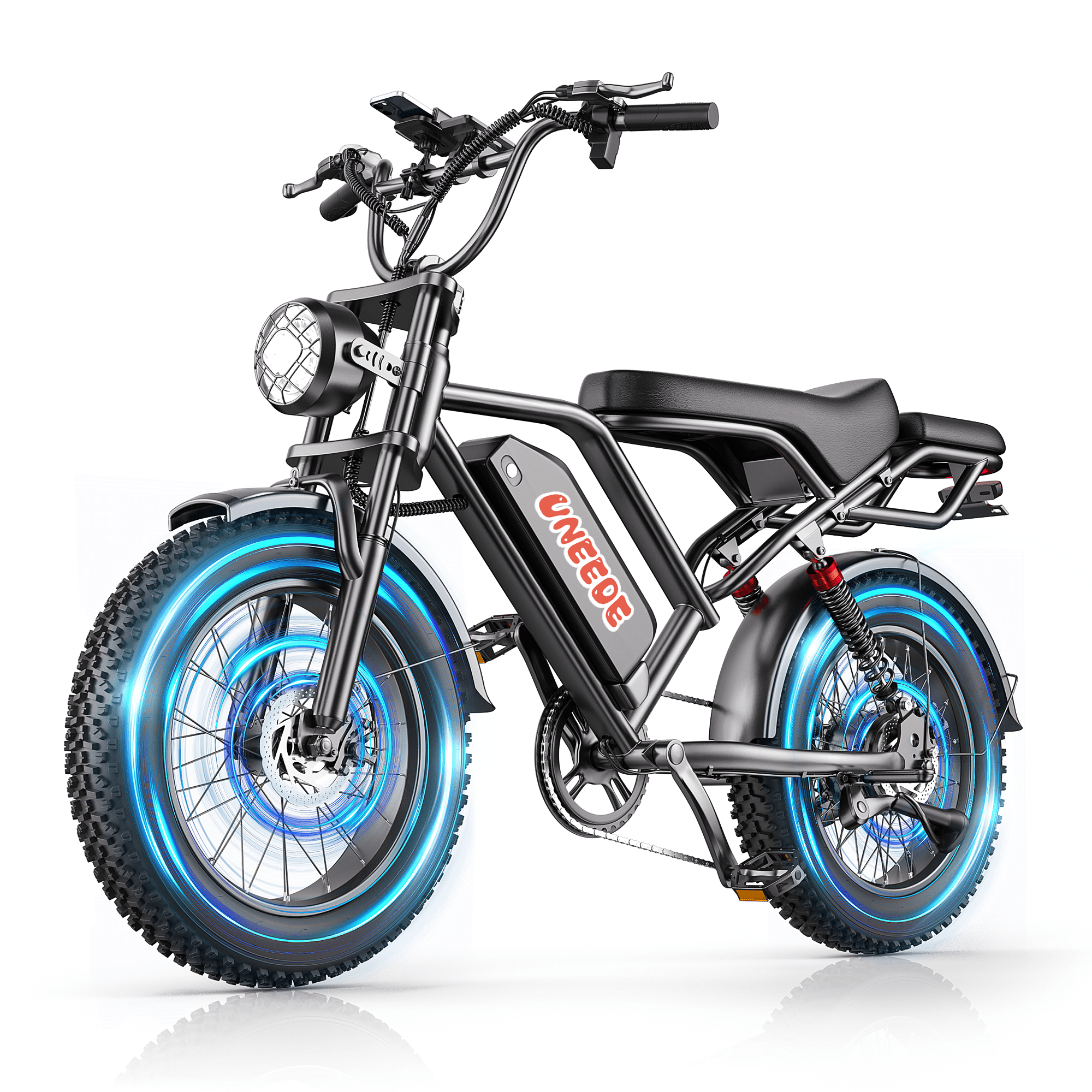 UNEEDE BK20 Fat Tire Electric Dirt Bike for Adults 48V 18AH Battery 1500W Brushless Motor-US