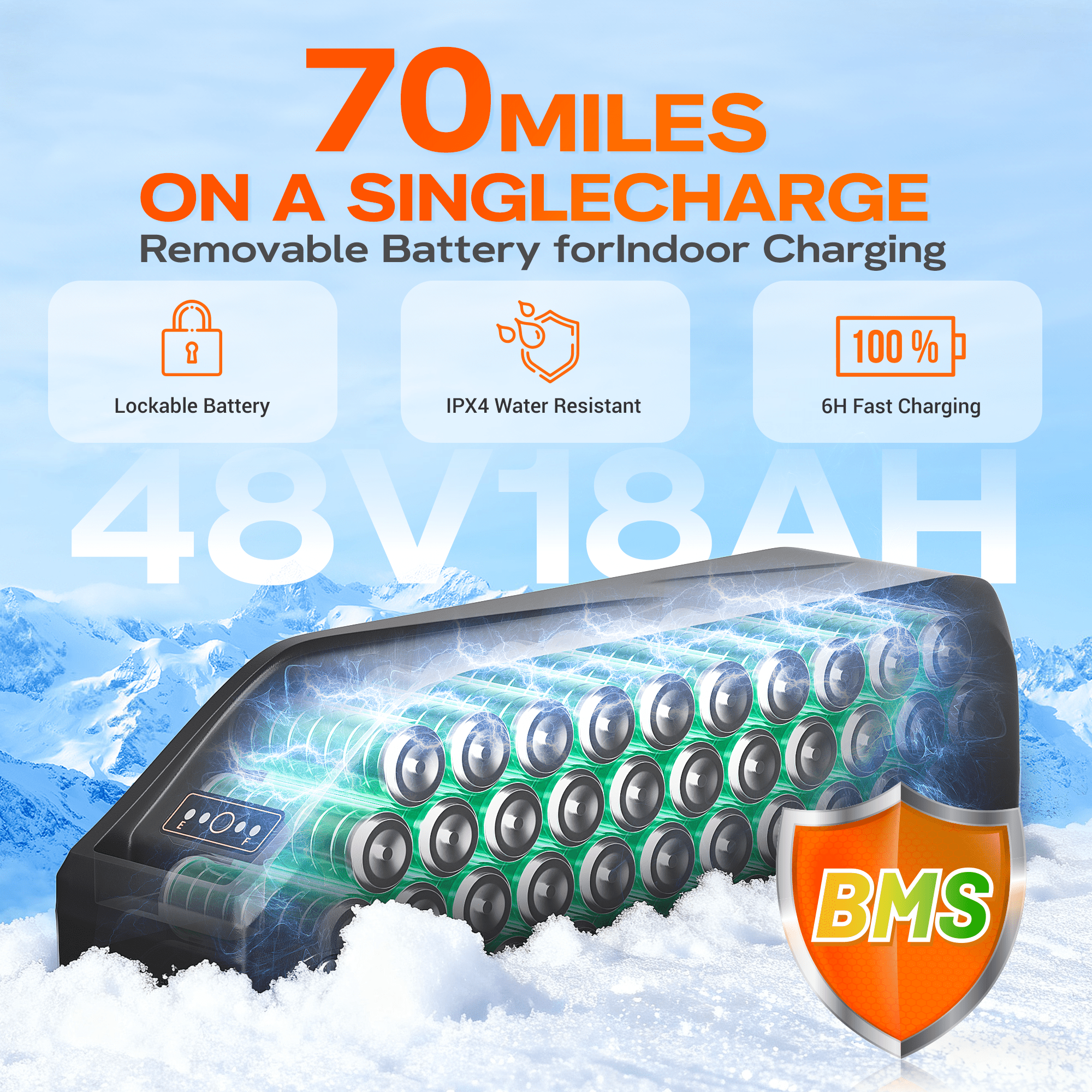 UNEEDE BK20 Fat Tire Electric Dirt Bike for Adults 48V 18AH Battery 1500W Brushless Motor-US