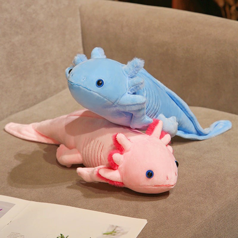 Uneede Large Axolotl Plush, Large Weighted Green Axolotl Stuffed Animal, Realistic Cute Axolotl Plush Toys, Unique Plush Gift