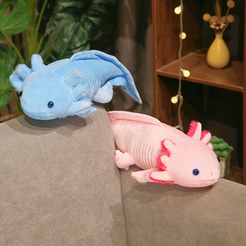 Uneede Large Axolotl Plush, Large Weighted Green Axolotl Stuffed Animal, Realistic Cute Axolotl Plush Toys, Unique Plush Gift