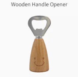 UNEEDE Cute Smiling Face Wooden Opener
