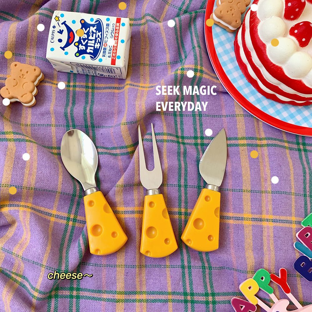 Cheese-shaped Cute Knife and Fork, Cute Tableware UNEEDE