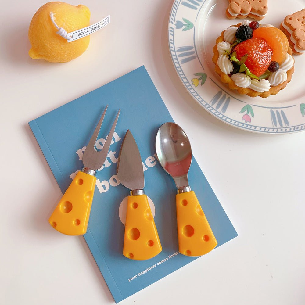 Cheese-shaped Cute Knife and Fork, Cute Tableware UNEEDE
