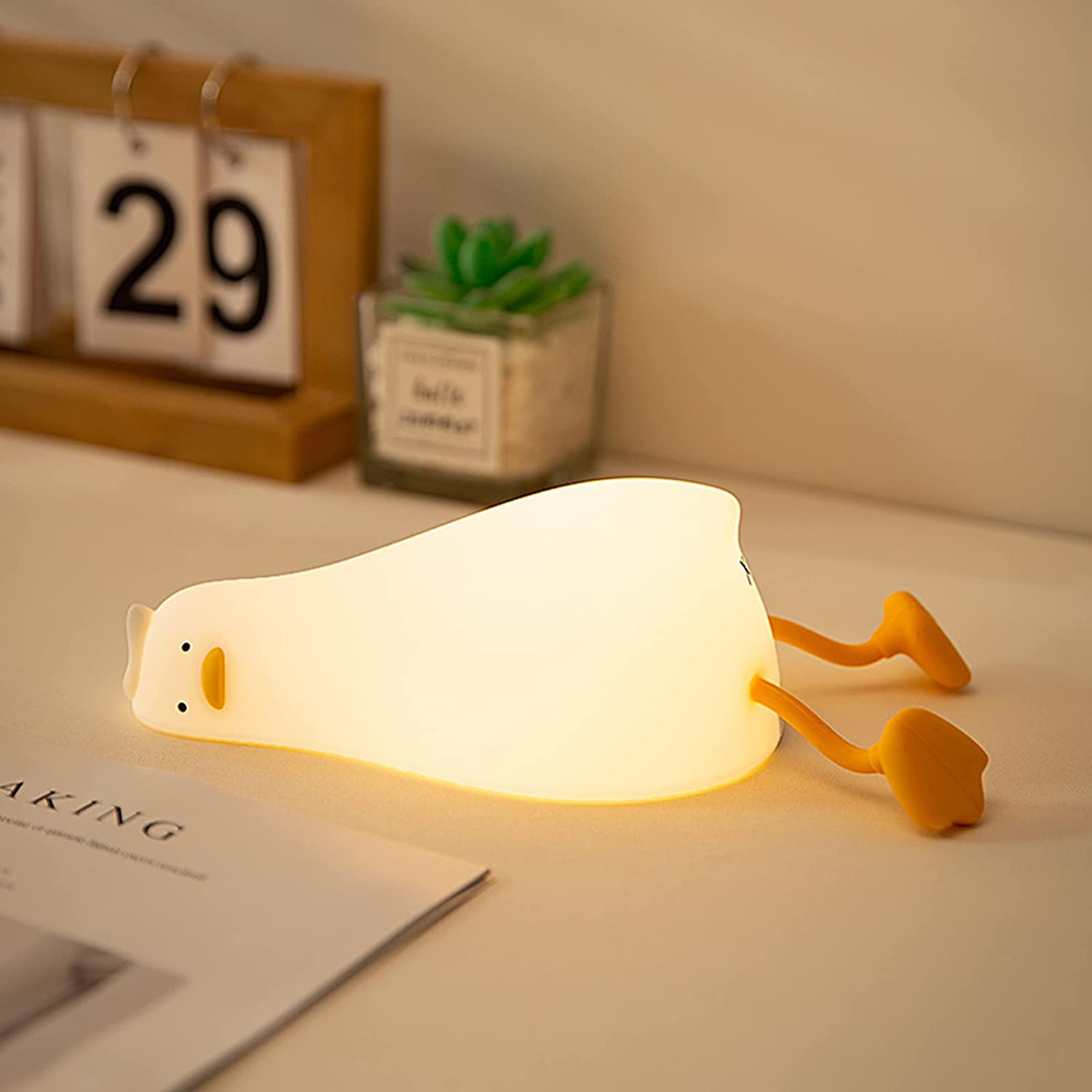 UNEEDE Benson Lying Flat Existential Crisis Duck Night Light Lazy Duck Light Sad Duck Night Light