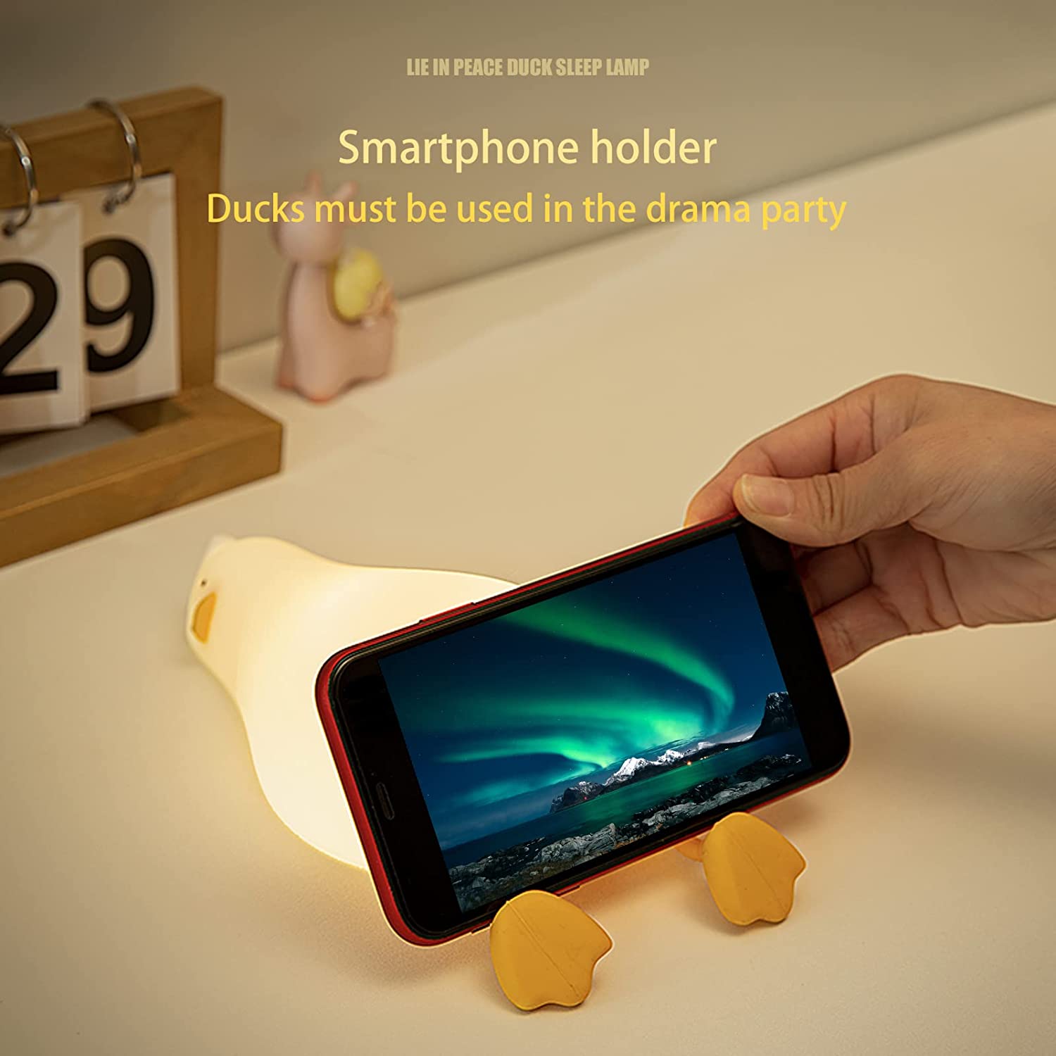 Benson Lying Flat Existential Crisis Duck Night Light Lazy Duck Light