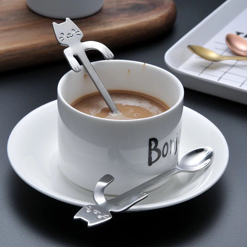 Hangable Cute Cat Coffee Spoon, UNEED Mug Spoon