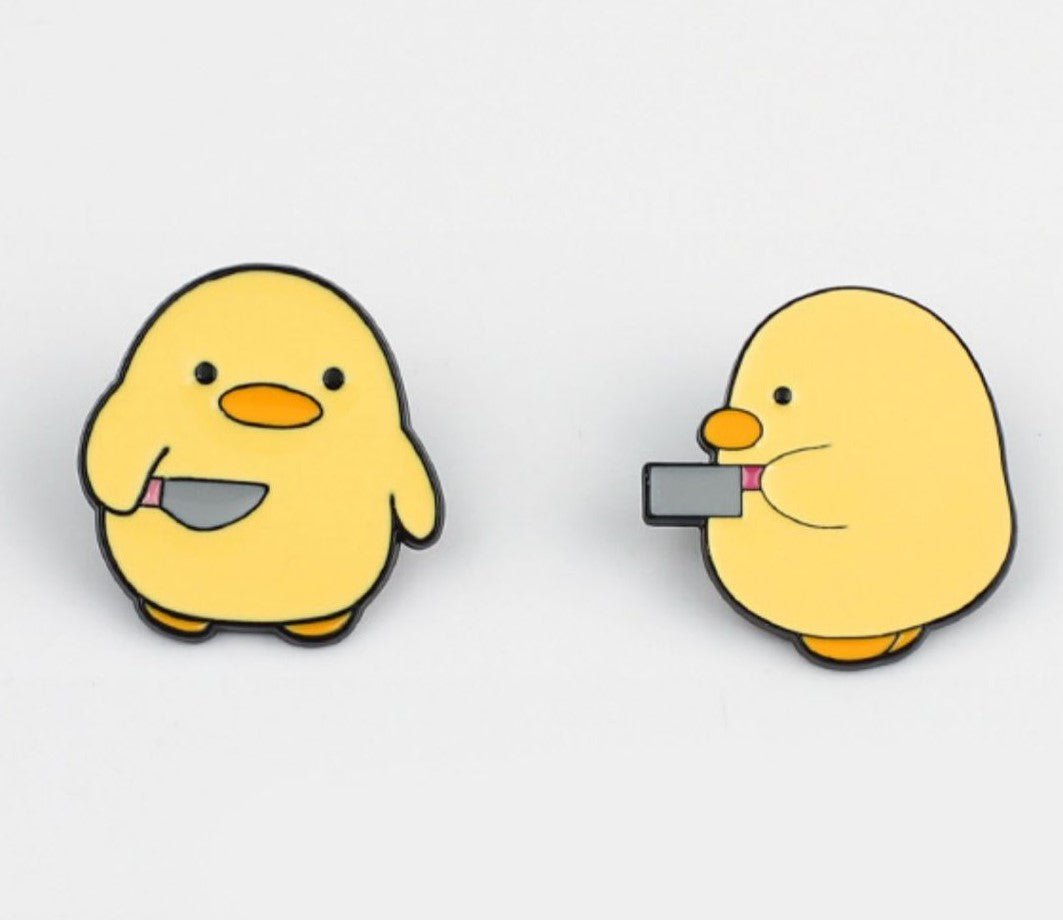 Duck with Knife Pin,Murder Duck Pin