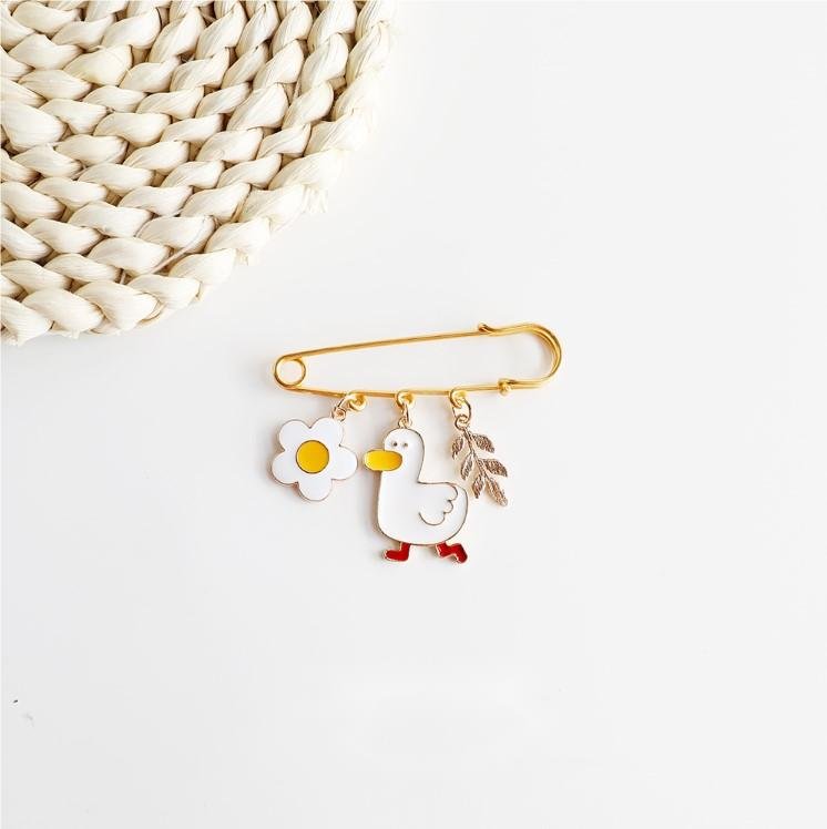 Cute Duck Keychain and Pin, Couple Accessories UNEEDE