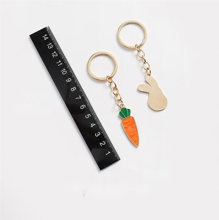 Rabbit and Carrot Keychain, Couple Accessories UNEEDE