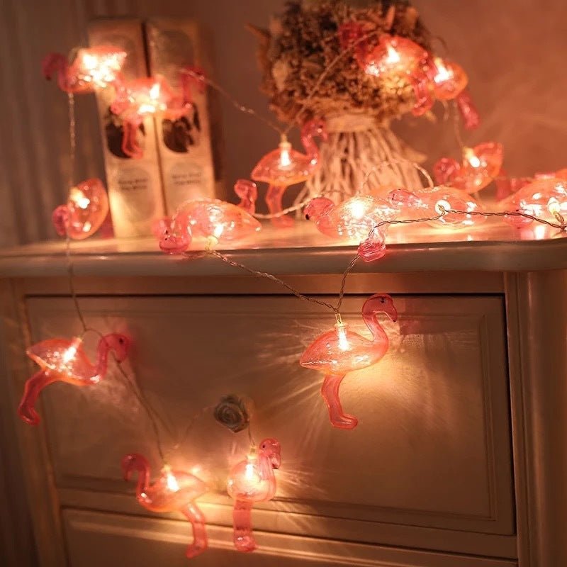 Flamingo String Lights Cute Room Decoration Lights, AA battery