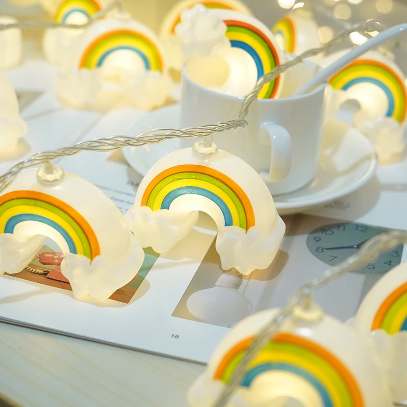 Rainbow Cloud Decorative String Lights, AA battery
