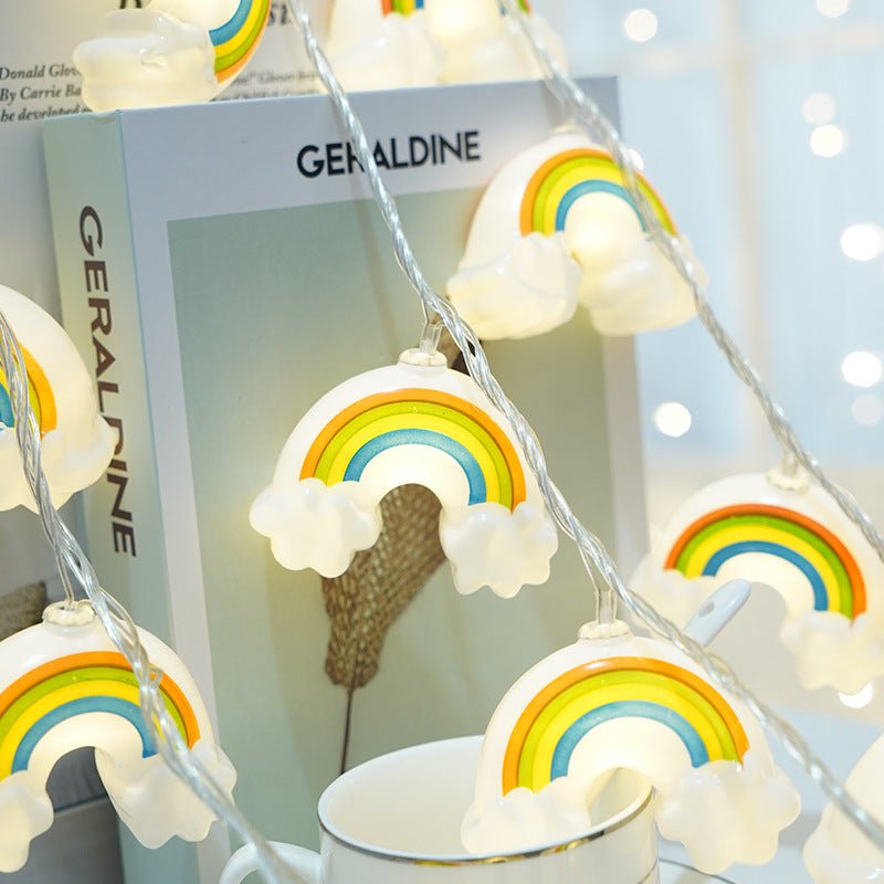 Rainbow Cloud Decorative String Lights, AA battery