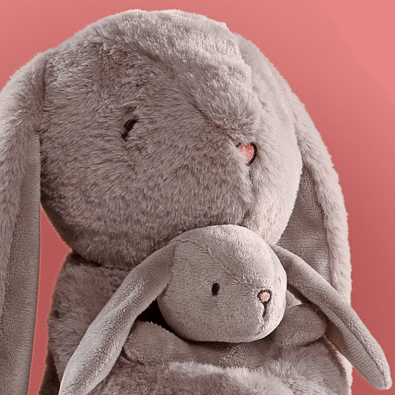 UNEEDE 11-inch Soft And Cuddly Rabbit Plush Toy Huggable Bunny Stuffed Toy Easter Gifts Grey