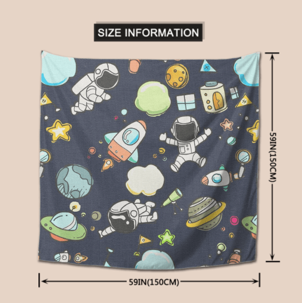 Space tapestry - 150 cm x 150 cm - Wall coverings - Children's room
