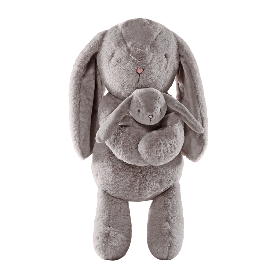 UNEEDE 11-inch Soft And Cuddly Rabbit Plush Toy Huggable Bunny Stuffed Toy Easter Gifts Grey