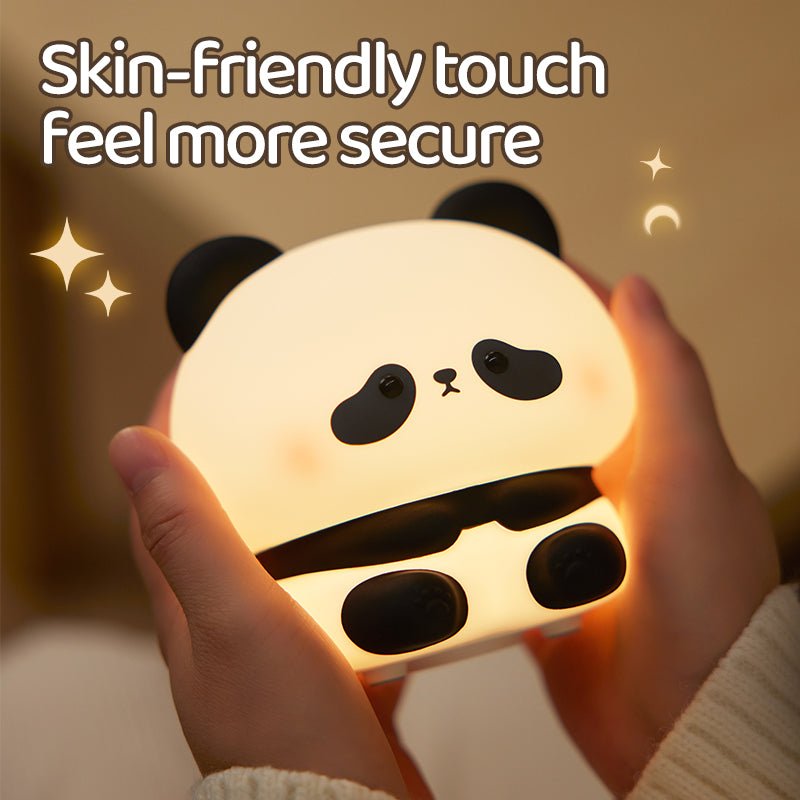 UNEEDE Panda Night Light, LED Squishy Panda Novelty Lamp, 3 Level Dimmable Nursery Nightlight, Rechargeable Touch Lamp for Breastfeeding Toddler Baby Kids Decor,Cool Gifts