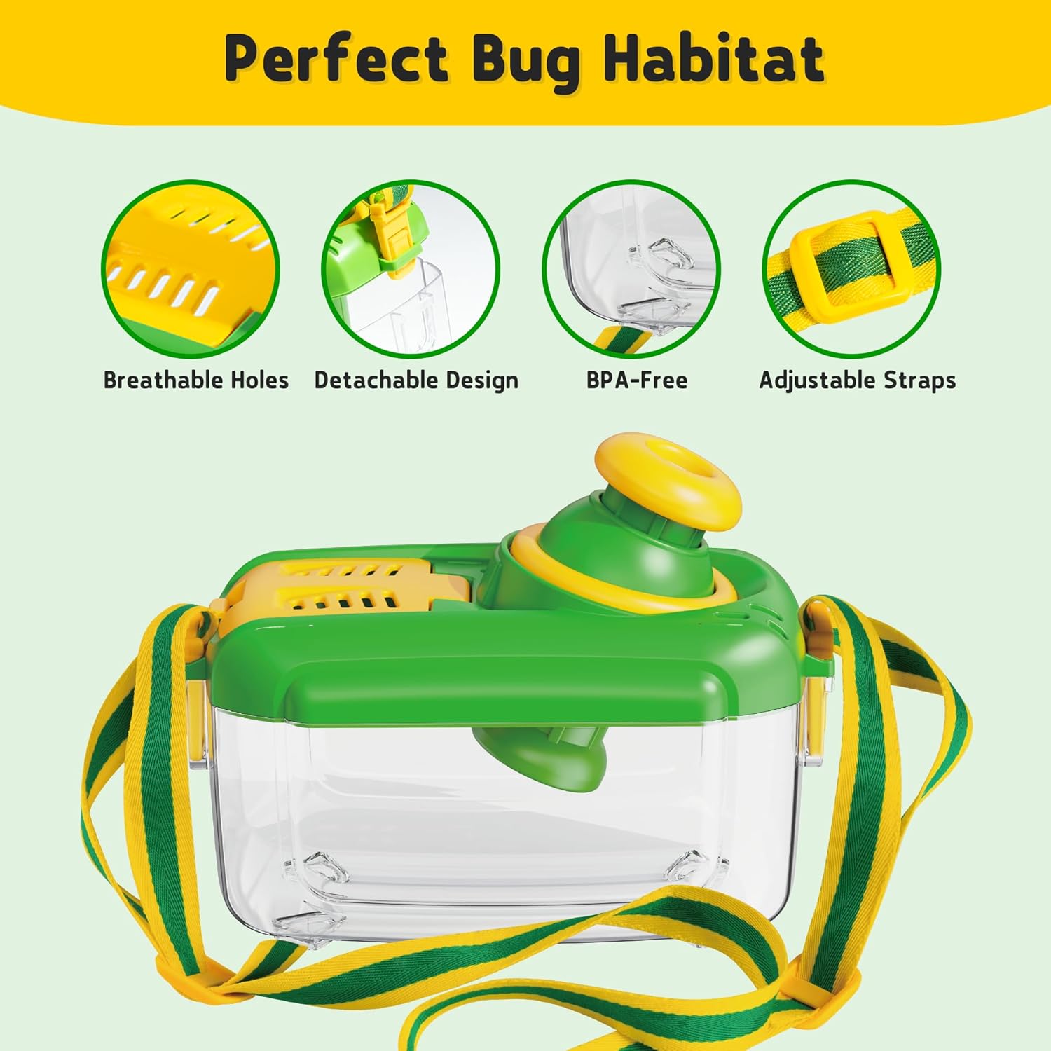 UNEEDE 2Sets Bug Catcher for Kids Explorer Kit with Bug House,Butterfly Net,Bug Tweezer,Kids Bug Catching Kit Suitable for Outdoor Activities for Kids Ages 3-5 5-8 8-12,Birthday Gift