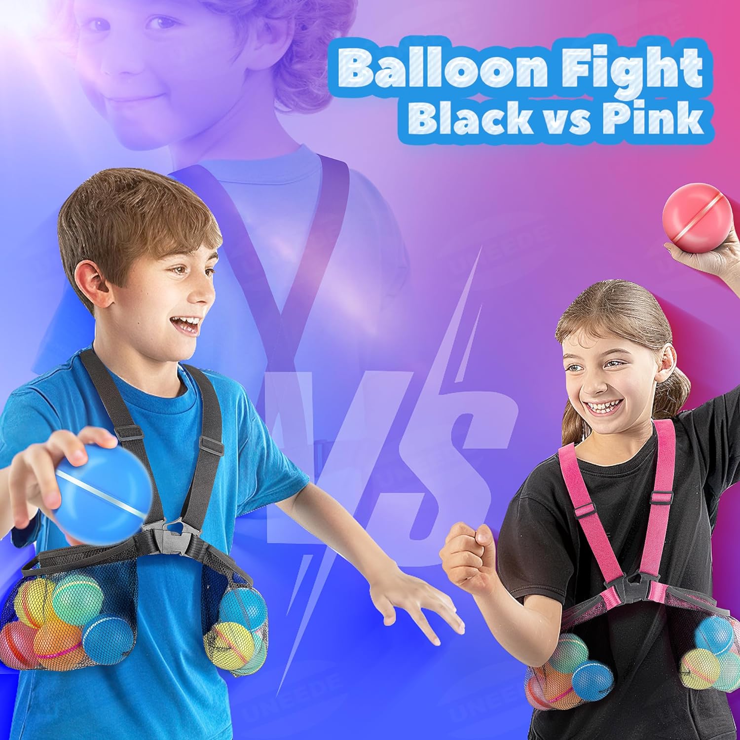 UNEEDE Water Balloons Jacket For Kids 6-12,Tactical Gear For Water Ball With 2 Storage Mesh Bag,Kids Water Toys For Kids Ages 4-8 8-12,Kids Outdoor toys for Kids ages 4-8,Water Fun For Kids