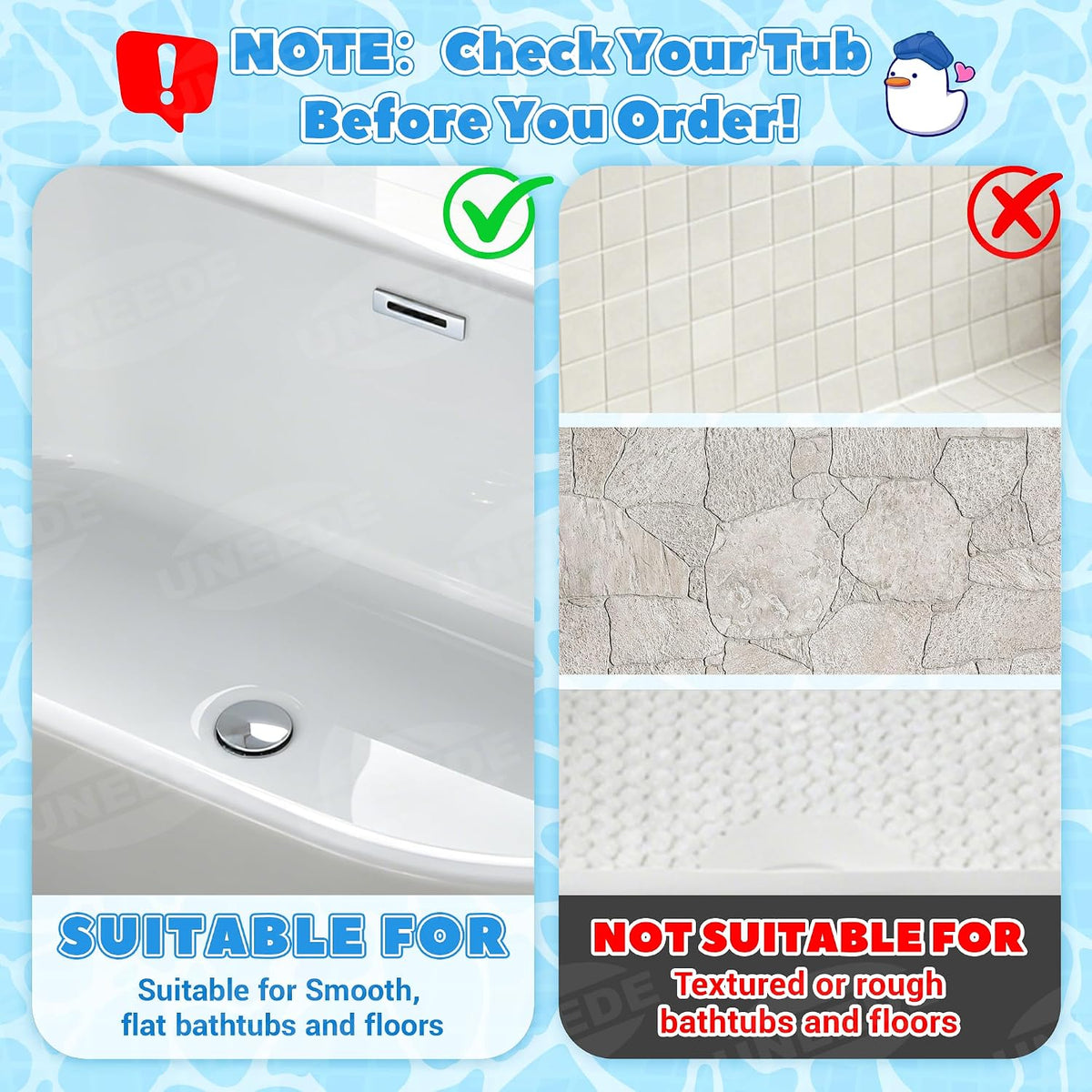 Baby Bathtub Mat Non Slip, Dinosaur Bath Mat for Tub 40"x16" 200 Suction Cups & 176 Drain Holes, Machine Washable, Quick Dry Shower Mat, Kids & Toddlers Bath Essentials, BPA Free
