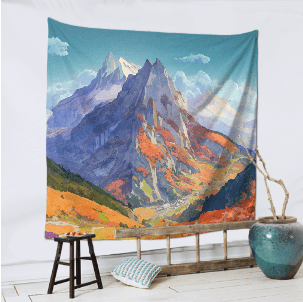 mountains tapestry - 150 cm x 150 cm - Wall coverings
