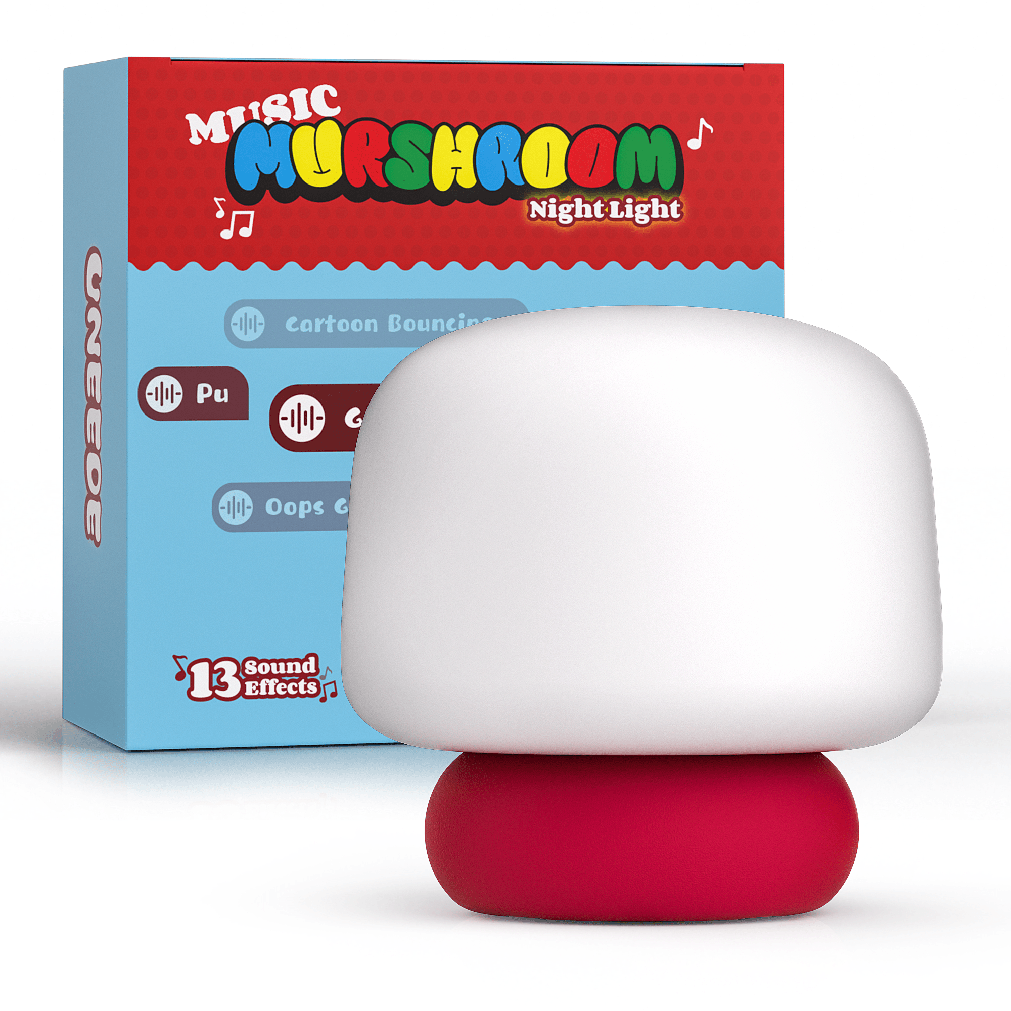 UNEEDE Mushroom Night Light Cute Mushroom Touch lamp With Cute Lnteract Sound Effects