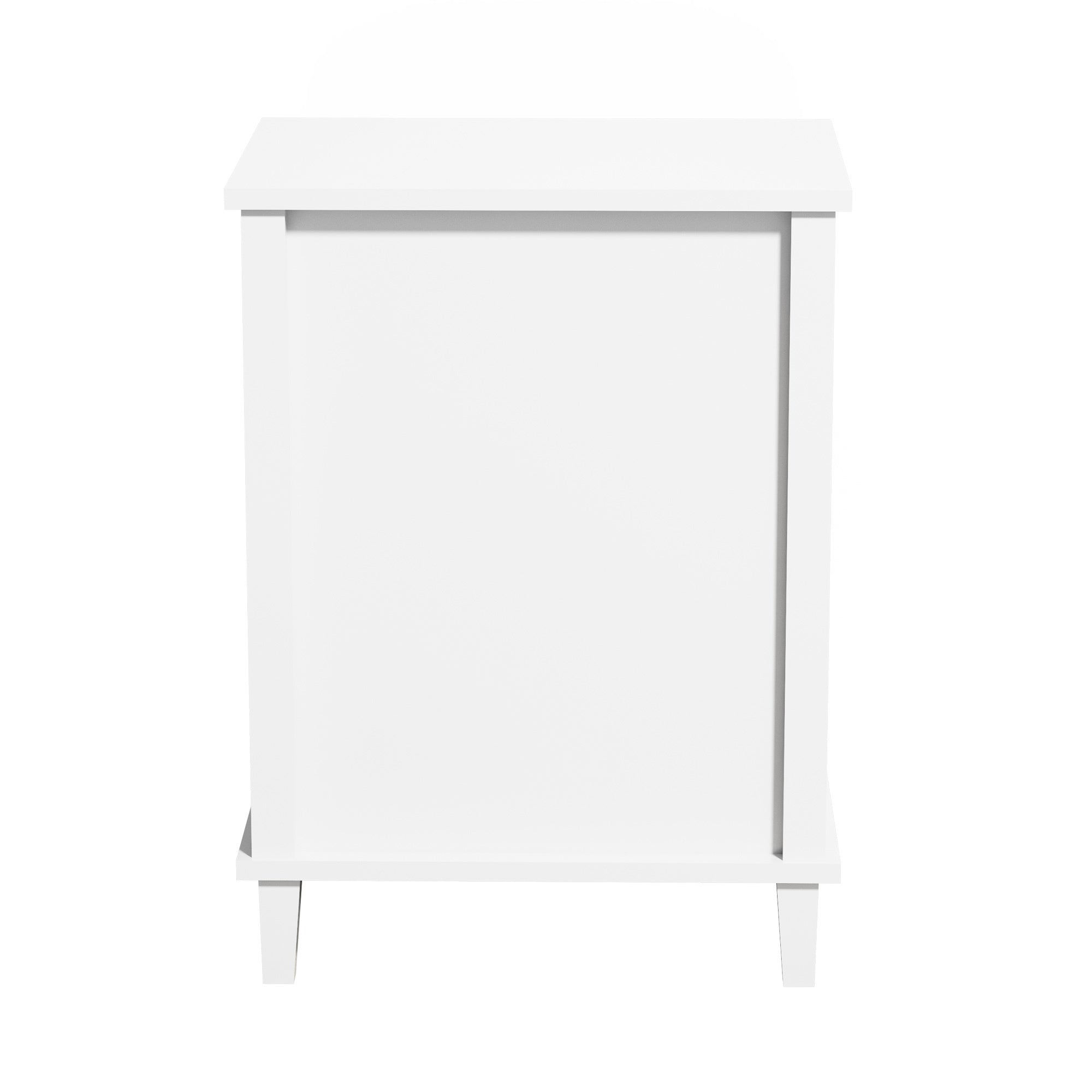 26.77''H Wooden Nightstand with One Drawer One Shelf for Kids, Adults, White