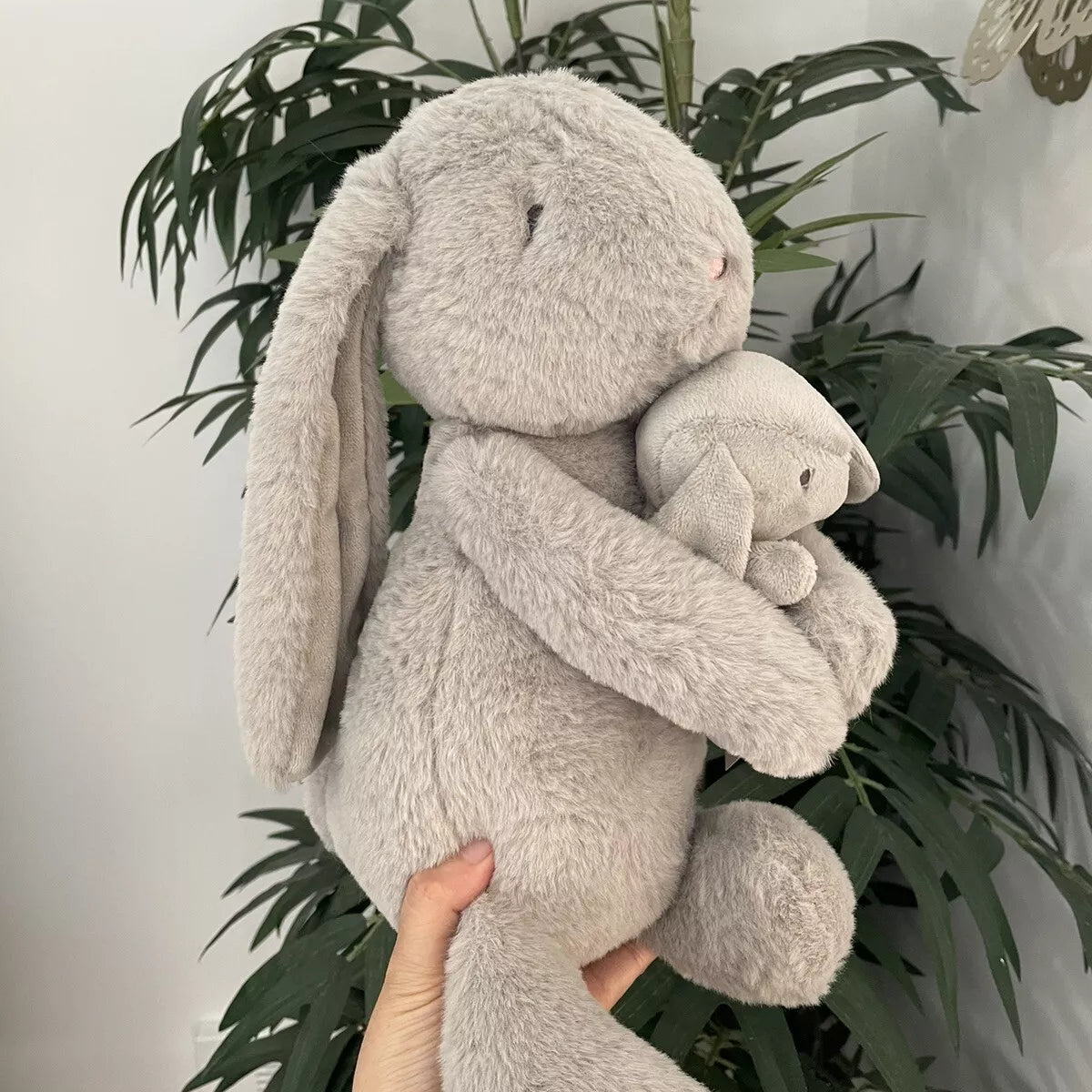 UNEEDE 11-inch Soft And Cuddly Rabbit Plush Toy Huggable Bunny Stuffed Toy Easter Gifts Grey