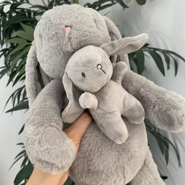 UNEEDE 11-inch Soft And Cuddly Rabbit Plush Toy Huggable Bunny Stuffed Toy Easter Gifts Grey