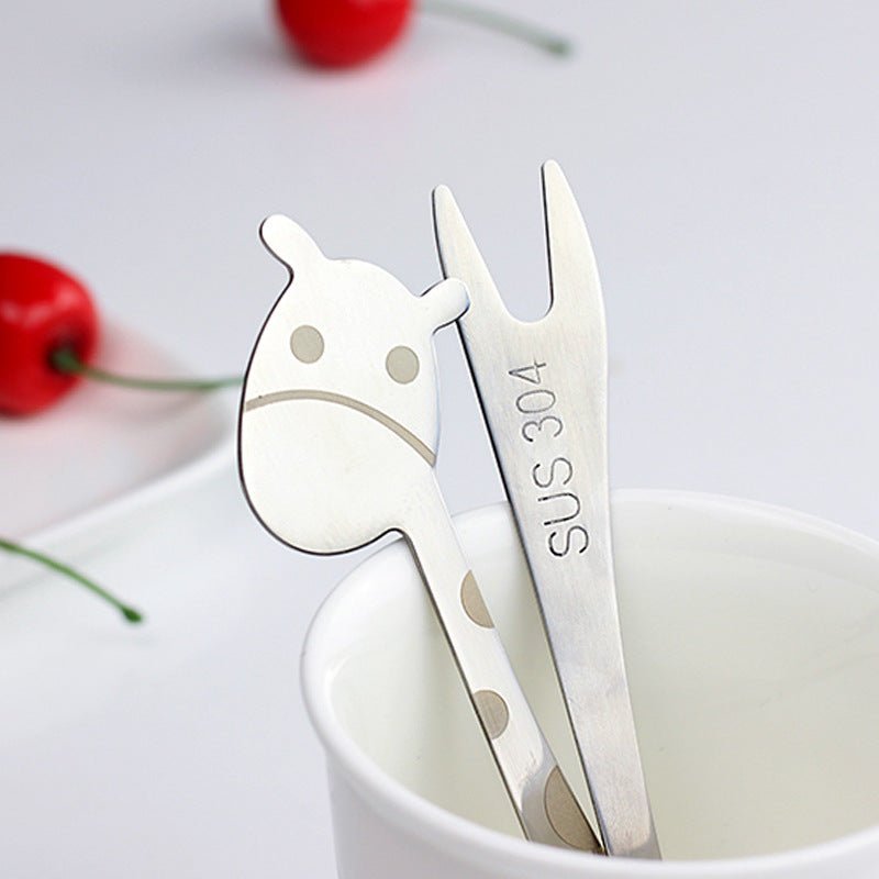 Adorable Smiley Face Tableware - Stainless Steel - Spoon - Fork