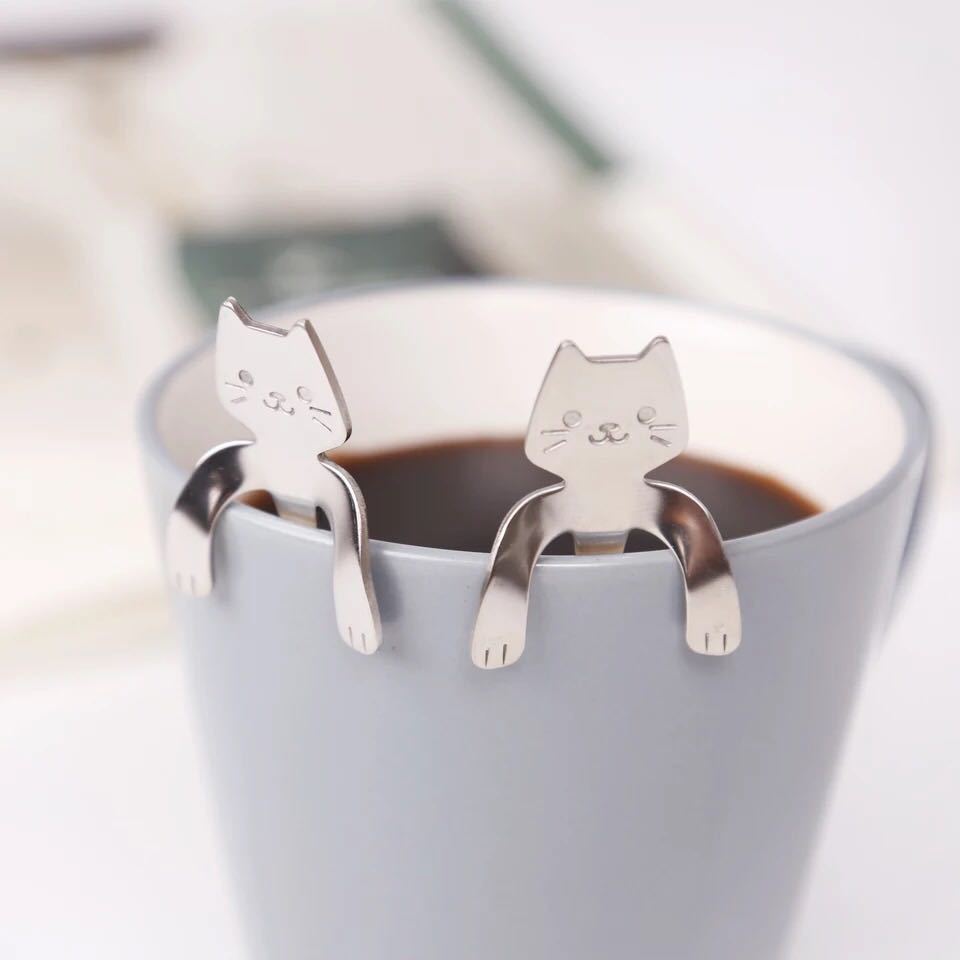 Hangable Cute Cat Coffee Spoon, UNEED Mug Spoon