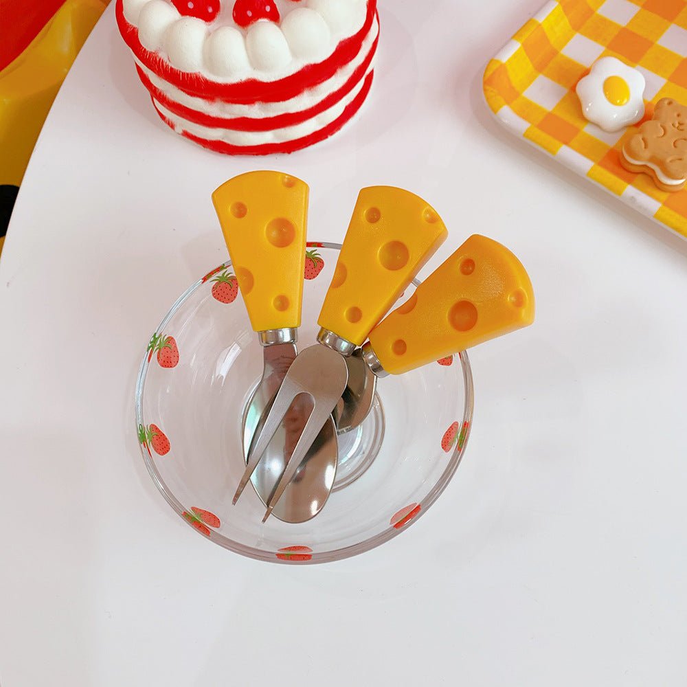 Cheese-shaped Cute Knife and Fork, Cute Tableware UNEEDE