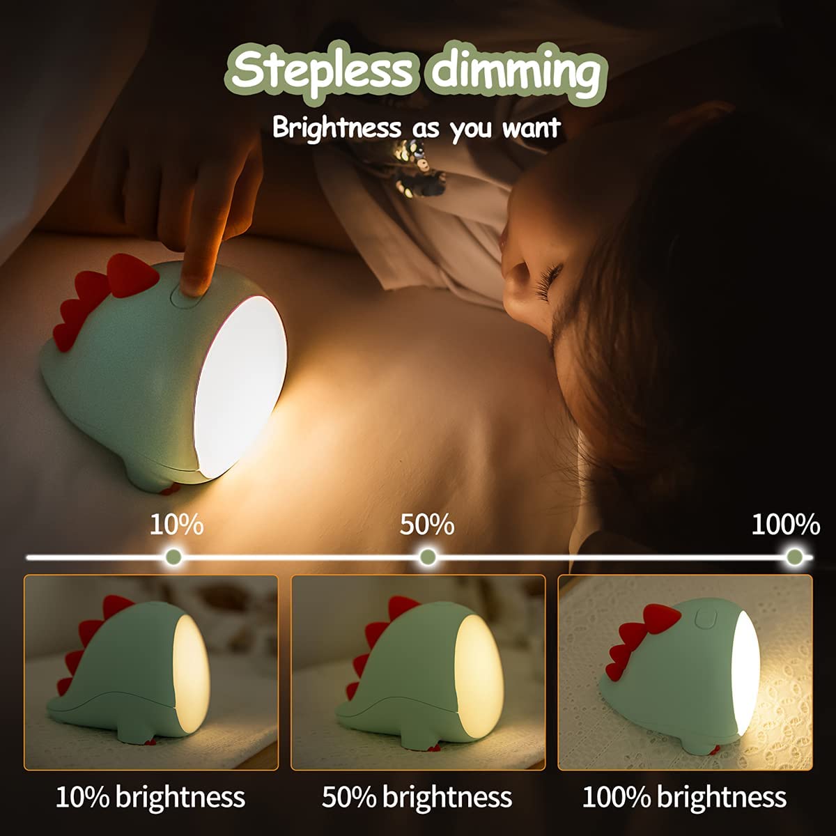 UNEEDE Dinosaur Silicone Night Light