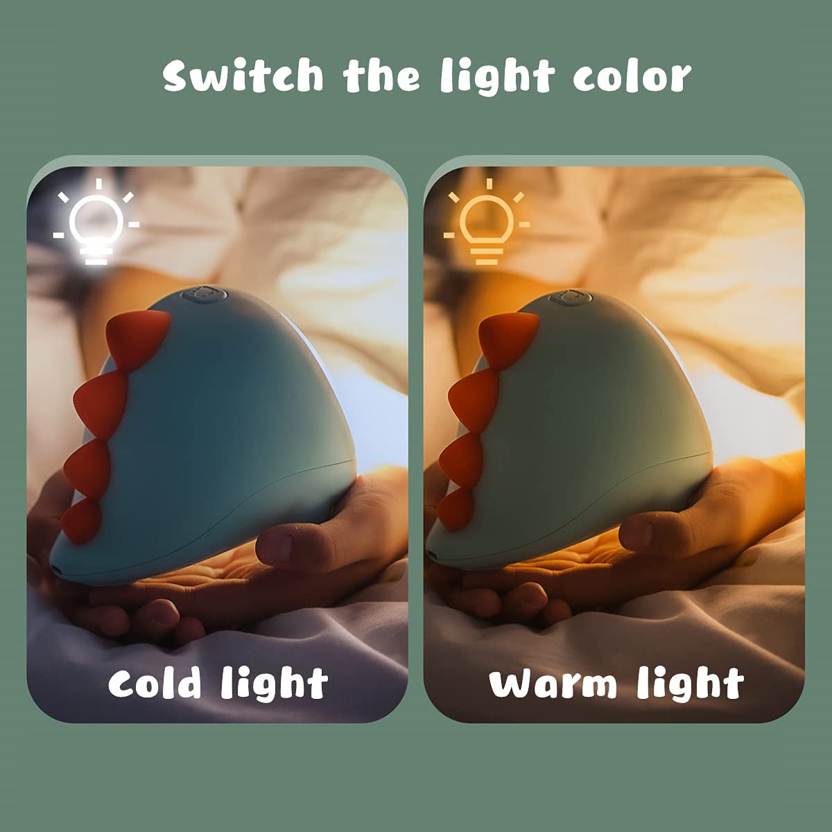 UNEEDE Dinosaur Silicone Night Light