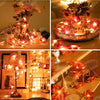 UNEEDE Fall Decor Maple Leaves String Light, Waterproof Thanksgiving Decor and Holiday Party Decor