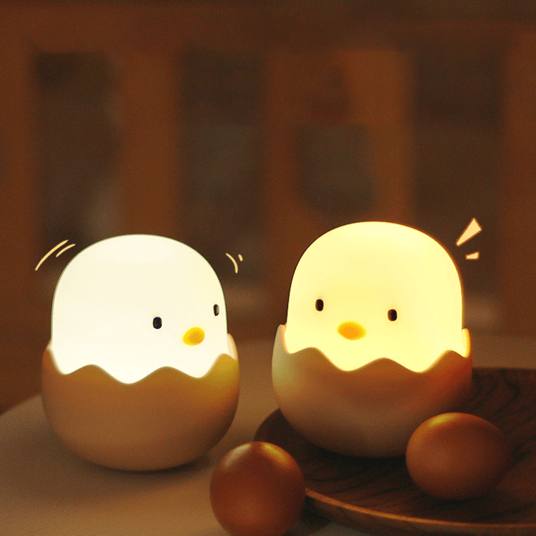 Uneede Silicone Chicken Egg Chaco Chick Night Light For Kids Baby Room