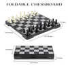 Mini Magnetic Chess Game - Travel Chess Board Foldable Chess Board Chess Travel Chess Magnetic Chess Computer for Children and Adults Travel, Black and White - (16 cm x 16 cm)