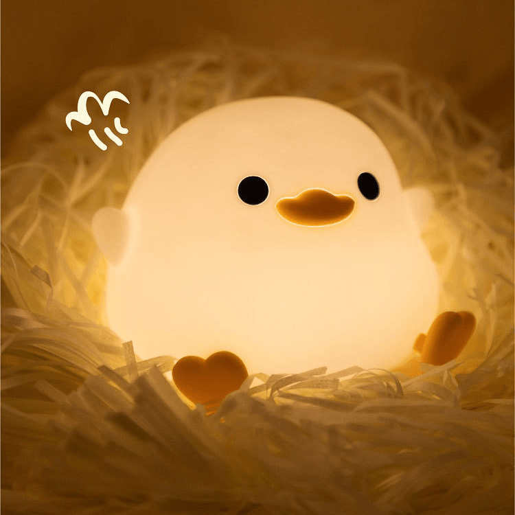 UNEEDE LED Cute Bean Duck Night Light,Mini Benson Duck Night Light