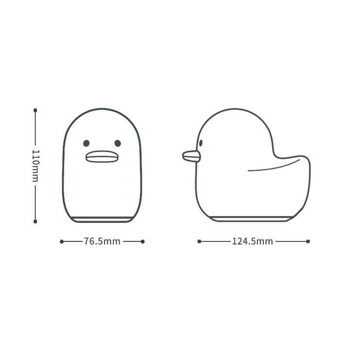 Uneede® Benson The Duck Night Light Kids Led Duck Lamp Cute Room Light