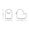 Uneede® Benson The Duck Night Light Kids Led Duck Lamp Cute Room Light