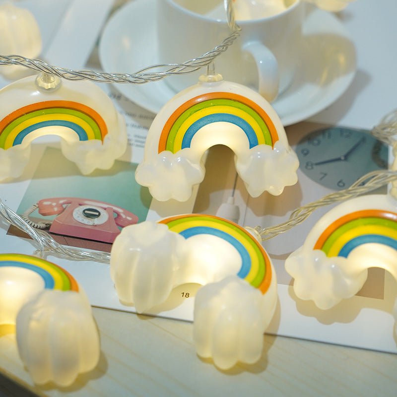 Rainbow Cloud Decorative String Lights, AA battery