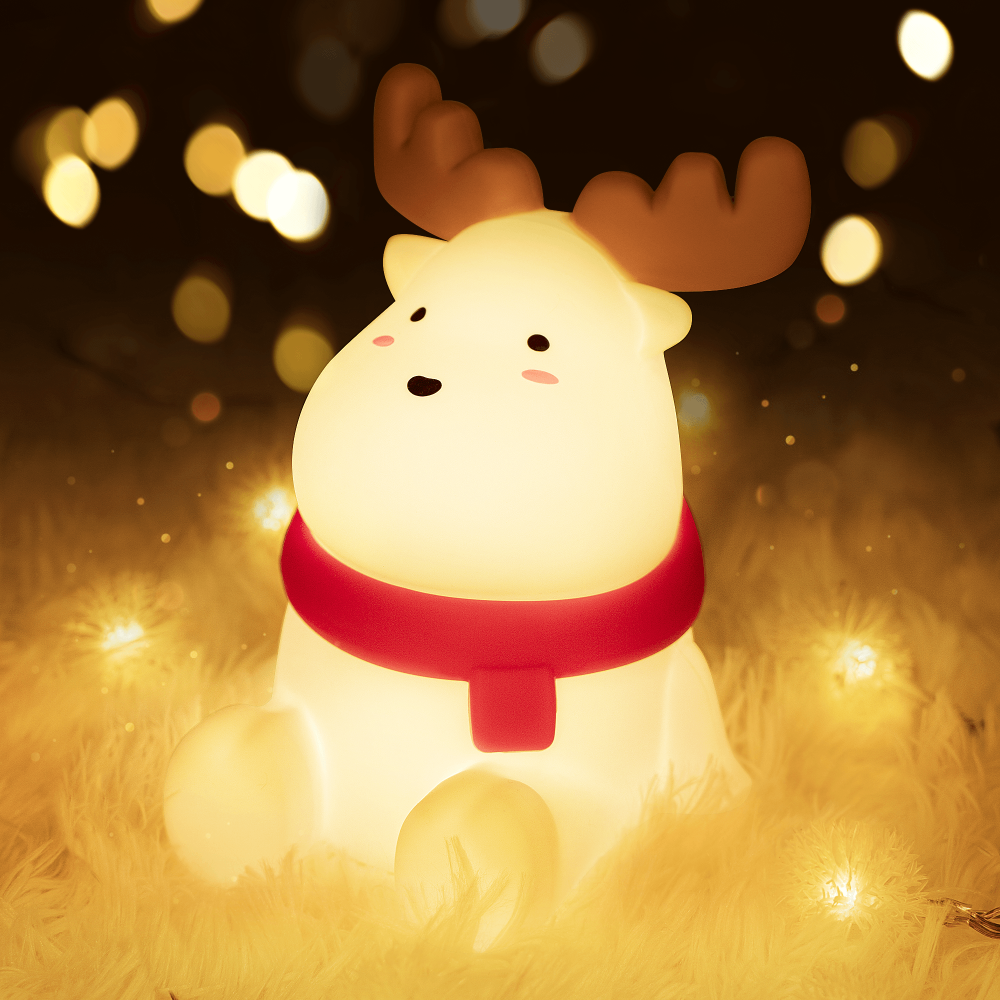 UNEEDE Reindeer Christmas Night Light for Kids Cute lamp