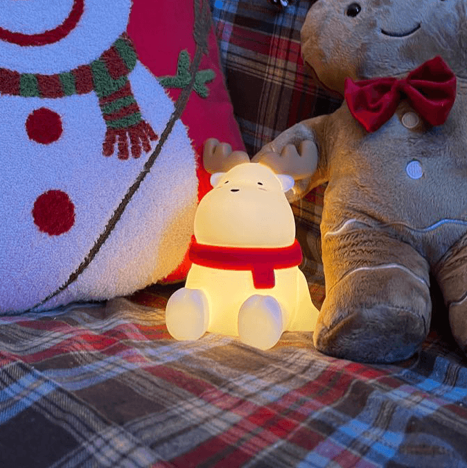 UNEEDE Reindeer Christmas Night Light for Kids Cute lamp